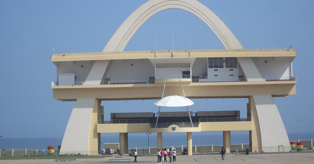 Independence Square and the Black Star Gate in Accra, Ghana — the seat of Ghanaian belonging for the diaspora weighing Right of Abode against citizenship