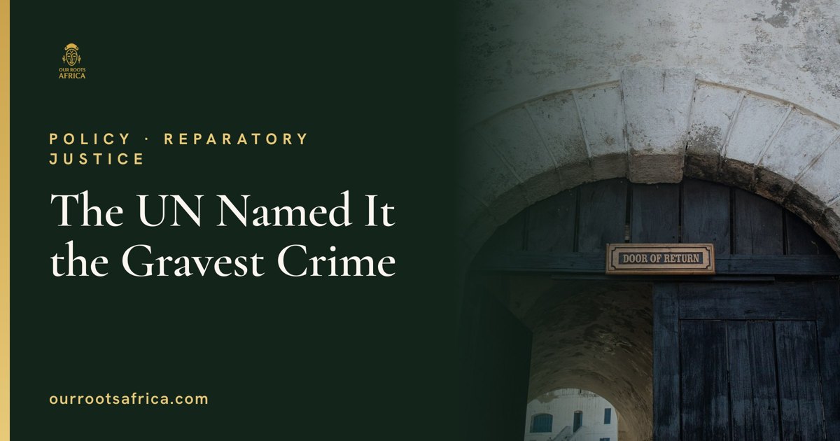The Door of No Return at Cape Coast Castle, Ghana — the UN has named the slave trade the gravest crime against humanity