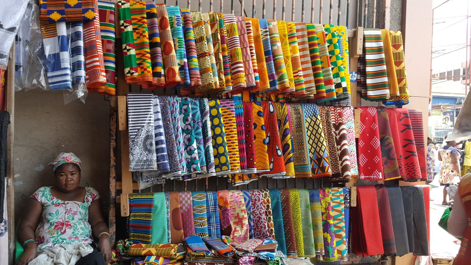 A trader at Makola Market in Accra, Ghana, where everyday food and grocery prices are set